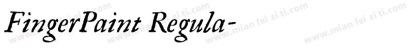 FingerPaint Regula字体转换